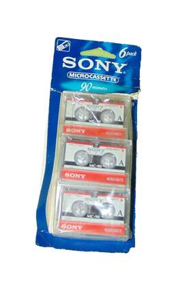 Sony 027242211803 Microcassette Tapes 4-pack New Open Box Dictation Voice Recorder