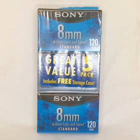 120minute Sony 027242221284 2004 New 5 Pack 8mm P6-120mpl Mp Standard Video Tapes Sealed