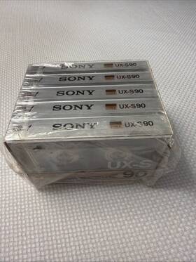 Sony 027242404373 5 Pack Of Ux-s 90 Type Ii Cassette Tape Minutes High Bias Vintage