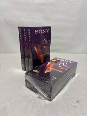 T-160 Sony 027242430358 Premium Grade 8-hour Blank Vhs Tape High Durability New And Sealed