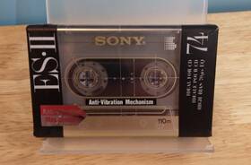 Sony 027242441934 Es Ii 74 Blank Cassette Tape High Bias Anti-vibration Vintage New Sealed