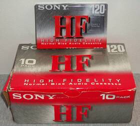 Sony 027242458093 10 Pack Of Hf 120 Minute Normal Bias Blank Audio Cassette Tapes C-120hfc