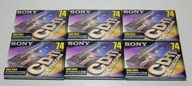 Sony 027242540491 Lot Of 6 Cd-it 74 High Bias Type Ii Blank Cassette - New Sealed