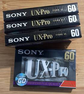 Sony 027242570122 Ux Pro 60 Minutes Type Ii Blank Cassettes Tape 4 Sealed