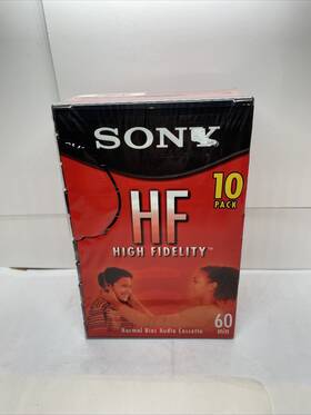 10c60hfl Sony Hf High Fidelity Blank Audio Cassette Tapes Normal Bias 10 Pk New 60 Min