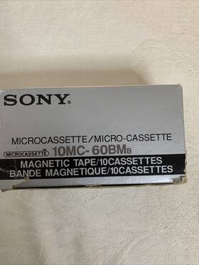 10mc-60bm Sony Rare Microcassette Tapes Box Of 10 Mc-60bm Recording