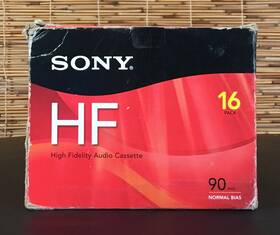 16c90hfr Sony High Fidelity Cassette Tape Analog 16 Pack Of 90 Minute Tapes Unopened
