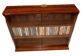 19851992 Sony Vintage Cassette Cabinet Holds 99 Glass-front Media Racks 1985-1992