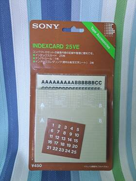 25ve Sony Indexcard Index Cards And Stickers Organizing Compact Cassette Tapes