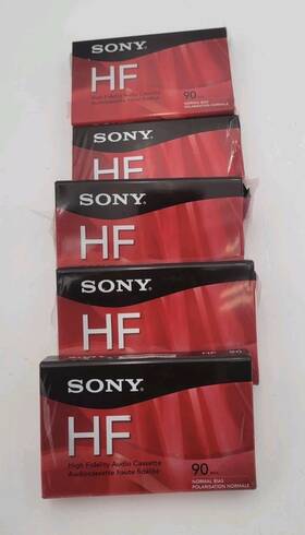 20225 Sony 27242 Hf 90 Minute Normal Bias Blank Cassette Tapes Lot Of 5 Unopened
