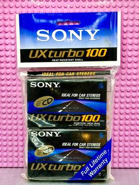 Sony 272422045222 Ux Turbo Twin Pack 100 Type Ii Blank Cassette Tape 2 Sealed