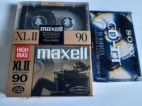 2cdit2-94 Sony Lot Of 3 - Maxell Type Ii 90 Blank Cassette Tape Set Bonus Cd-it 94 New