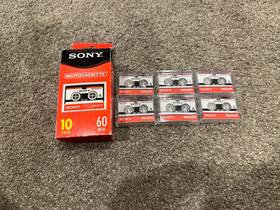 3mc60b2n Sony New 2 Micro Cassettes 90 Minutes Each. Open Pack Six Left. 6 Left