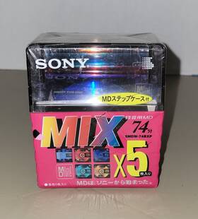 5mdw-74bxp Sony 5mdw-74axp Color Collection 74 M Inch Mini Disc 5 Pack With Storage Case