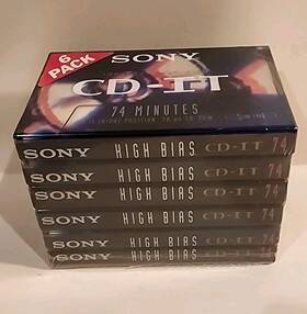 Sony 724400210653 Lot Of 6 Pack Cd It Pro 74 Type Ii Cassettes Tapes New/sealed Slimcase