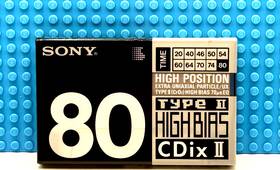 Sony 901780128624 Cdix-ii 80 1990 Japan Type Ii Blank Cassette Tape 1 Sealed