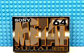 Sony 901780219469 Cdix Iv Metal 64 1992 Japan Blank Cassette Tape 1 Sealed