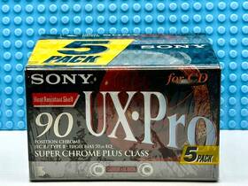 Sony 901780239641 Ux Pro 90 Vs. Iv Type Ii 5 Pack Blank Cassette Tapes Sealed