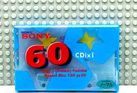 Sony 901780652877 Cdix-i 60 2000 Japan Type I Blank Cassette Tape 1 Sealed