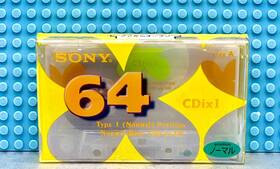 Sony 901780652907 Cdix-ii 64 Vs. X Type Ii Blank Cassette Tape 1 Sealed