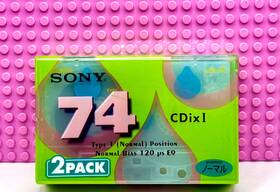 Sony 901780653324 Cdix I 74 Twin Pack 2000 Japan Type Cassette Tapes 2 Sealed