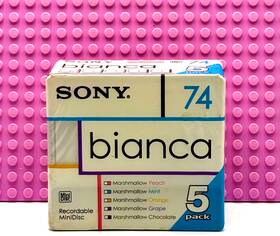 Sony 901780891108 Md Bianca 74 5 Pack Blank Mini Discs Sealed