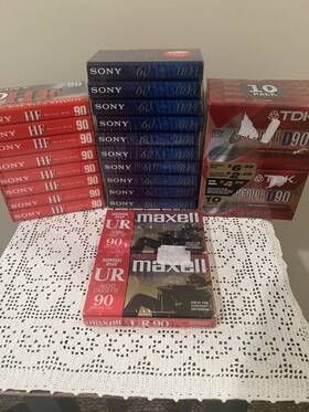 9060 Sony Lot 30 Blank Cassette Tapes Tdk Maxell 90/60