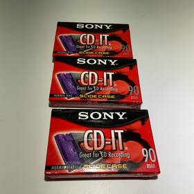 90it Sony Cd-it 3-pack 90 Minute Normal Bias Slide Case Audio Cassette New / Sealed