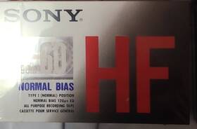 Dbs60-hf60 Sony And Memorex 2 New Sealed Blank Cassette Tapes Hf 60 Dbs Nos