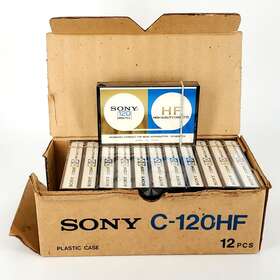 C-120hf Sony 12 Vintage Cassetes For Music Reproduction Made In Japan Unused
