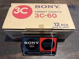 C-60cr Sony 12 Chrome Cassette Tape Vintage 1972-1975 New Sealed Rare 1970s Box
