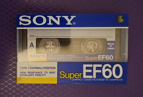 C-60efs Sony Super Ef 60 Normal Bias Type 1 Blank Cassette Europe 1988 Nos