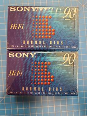 C-90hfs Sony Hifi 90 Type I Normal Bias Audio Cassette Tape Lot 6 Music