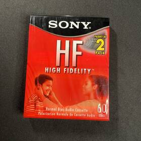 60-minute Sony C60hfr/2 Hf Audio Cassette Tapes 2-pack Sealed High Fidelity New