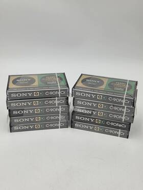 C90fecr Sony 90 Minute Ferri Chrome Cassette Tapes Lot Of 10 Nos