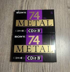 Cdit4-74 Sony Cdit-74 Metal Bias Ultra Slim 81m Cassette Tape Lot Of 2 New