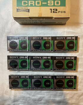Cro-90 Sony Chromium Dioxide Blank Cassette Tapes- Lot Of 9