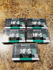 Hf-s90a Sony Crystal Gamma Hf-s 90a Blank Cassette Tape 5 New Sealed