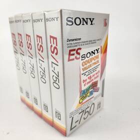 Es-l-750 Sony Dynamicron Es Beta L-750 Tapes Factory Sealed Blank Cassettes 222 Lot Of 5