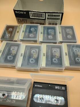 Sony120ra Sony Etc Set Of 10 Dat Digital Audio Tape 8 Dt-120ra 1 Maxell Dm120 Mrs60 Box