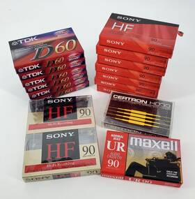 Hd30 Sony Mixed Lot Of 17 New Cassette Tapes Hf 90 Maxwell Ur Certon Tdk D60
