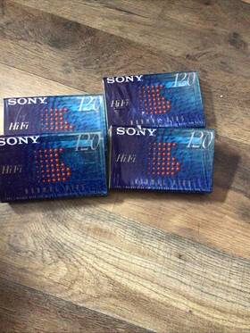 Hifi120 Sony Lot Of 4 120 Hiring Normal Bias Unopened As Seen In Pictures
