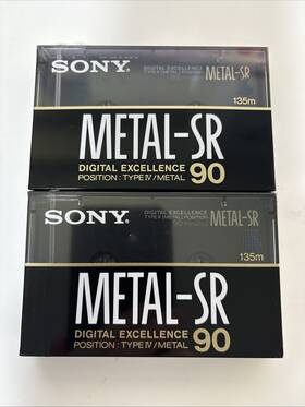Mlt-sr90c Sony 2 X Sealed Metal-sr Type Iv 90 Minute Cassette Tape Free Shipping