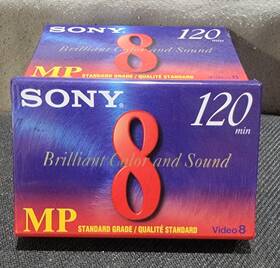 P6-120mpd Sony Lot Of 4 8mm Mp Blank Video Cassettes 120 Min Brand New Sealed