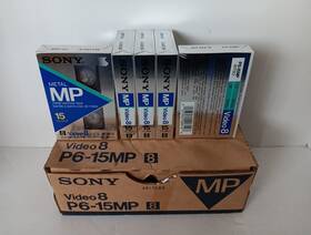 P6-15mp Sony Metal Mp Video 8mm Vtr Videocassette Tape Lot Of 5 New Sealed Nos