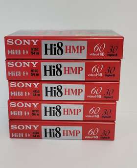 P6-60hmp Sony Hi8 Cassette Tape 60min Video / 30 Digital - Lot Of 5