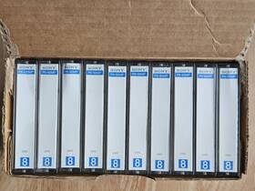 P6-90mp Sony 8mm Video8 Cassette Tapes/erased/open Box Of 10 Pieces