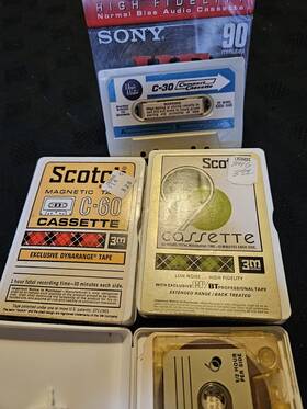 Scotch2 Sony New Old Stock 3 Scotch/2 Cassette With Cases 90 Minutes
