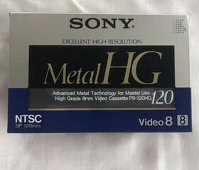 P6-120hg Sony Sp-120 Metal 8mm Video Cassette Tape New Factory Sealed Ships Free