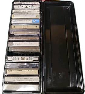 Sd90.sa60 Sony Tdk Maxwell Misc Lot Of 15 Vintage Cassettes Jazz Mixed Tapes And Cassette Hard Case As-is